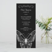 白黒蝶誕生日の招待状 招待状 (スタンド正面)