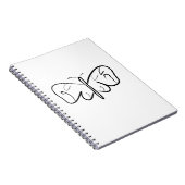 白黒蝶 ノートブック (右側)