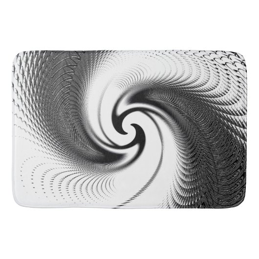 白黒螺線形 バスマット (正面)