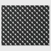 白黒蠍座パターン ラッピングペーパー (フラット)