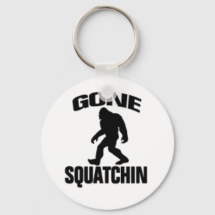 白黒行ったSquatchin - キーホルダー