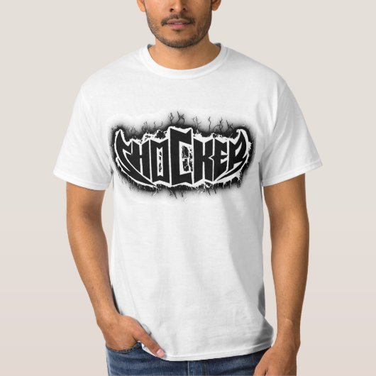 白黒衝撃 Tシャツ (正面)