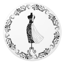 白黒裁縫ルームボダイスドレス型枠セラ セラミックノブ