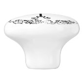 白黒裁縫ルームボダイスドレス型枠セラ セラミックノブ (側面)