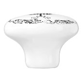 白黒裁縫ルームボダイスドレス型枠セラ セラミックノブ (側面)