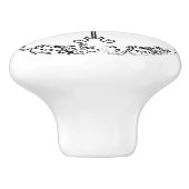 白黒裁縫ルームボダイスドレス型枠セラ セラミックノブ (側面)