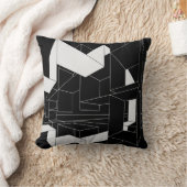 白黒装飾用クッション クッション (ブランケット)