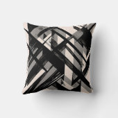 白黒装飾用クッション-モダン抽象芸術 クッション (裏面)