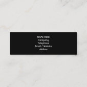 白黒装飾的な円形パターン スキニー名刺 (裏面)