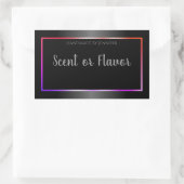 白黒製品ラベルカラフルレインボーフレーム 長方形シール (バッグ)