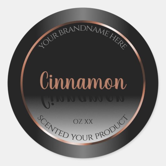 白黒製品ラベル注光バラ金ゴールド枠 ラウンドシール (正面)