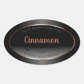 白黒製品ラベル注光バラ金ゴールド枠 楕円形シール (正面)