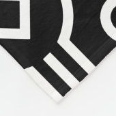 白黒角円光学錯覚パターン フリースブランケット (角)