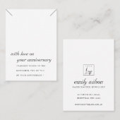 白黒記念ネックレス表示カード プレイスカード (正面/裏面)