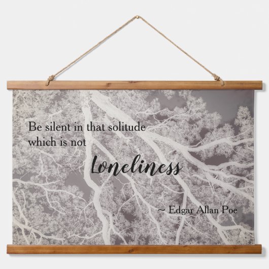 白黒詩の木 吊り下げ型タペストリー (正面)