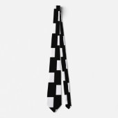 白黒詰めチェス盤 ネクタイ (正面)