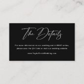 白黒詳細結婚のWebサイト エンクロージャーカード (正面)