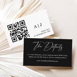 白黒詳細結婚のWebサイト エンクロージャーカード