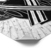 白黒認識度リボンエンジェルポスター ポスター (角)