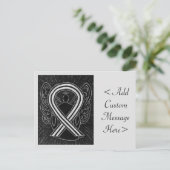 白黒認識度リボンエンジェルポストカード ポストカード (スタンド正面)