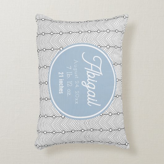 白黒誕生レコード子供部屋アクセント枕 アクセントクッション (正面(垂直))