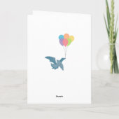 白黒誕生日祝い カード (裏面)