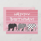 白黒誕生日 ポストカード (正面/裏面)