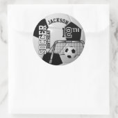 白黒誕生日 ラウンドシール (バッグ)