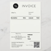 白黒請求書売上高受領書 (正面)