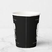 白黒象ギフト交換カスタム文字 紙コップ (右)