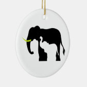 白黒象 セラミックオーナメント (右)