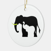 白黒象 セラミックオーナメント (左)