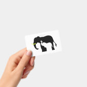 白黒象 バッジ (手持ち)