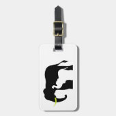 白黒象 ラゲッジタグ (正面縦)