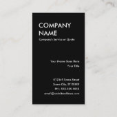 白黒象 名刺 (裏面)