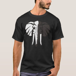 白黒象 Tシャツ