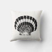 白黒貝殻- クッション (裏面)