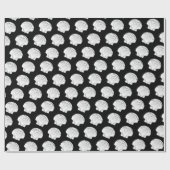白黒貝殻 ラッピングペーパー (フラット)