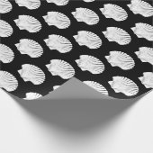 白黒貝殻 ラッピングペーパー (角)