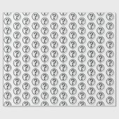 白黒質問記号 ラッピングペーパー (フラット)