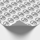 白黒質問記号 ラッピングペーパー (角)