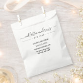 白黒質工芸品の包装 フェイバーバッグ (クリップ留めされた状態)