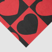 白黒赤いハートティッシュペーパー 薄葉紙 (詳細)