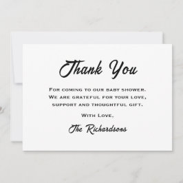 白黒赤ちゃんシャワー少しブーはほとんど起因 サンキューカード