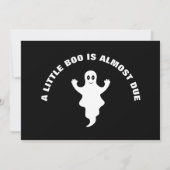 白黒赤ちゃんシャワー少しブーはほとんど起因 サンキューカード (裏面)