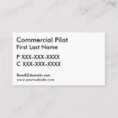 白黒赤カスタムパイロット名刺 名刺 (裏面)