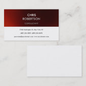 白黒赤ストライプ魅力的な名刺 名刺 (正面/裏面)