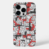 白黒赤パターン Case-Mate iPhoneケース (裏面)