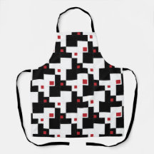 白黒赤モダンヴィンテージパッチワーク