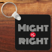 白黒赤勇気引用文タイポグラフィ キーホルダー (正面)